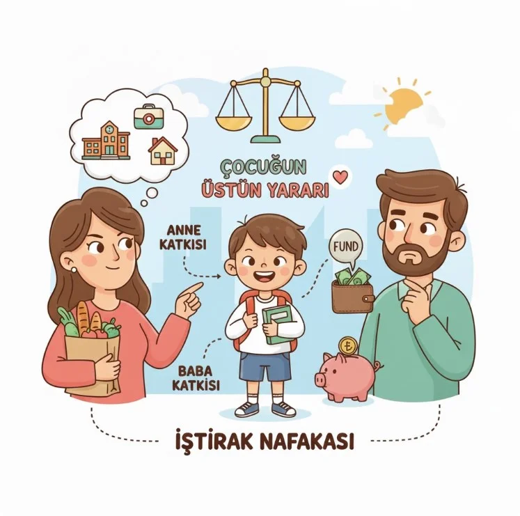 İştirak Nafakası Nedir? Şartları, Hesaplaması ve Reşit Olan Çocuğa Ödenme Durumu